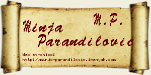 Minja Parandilović vizit kartica
